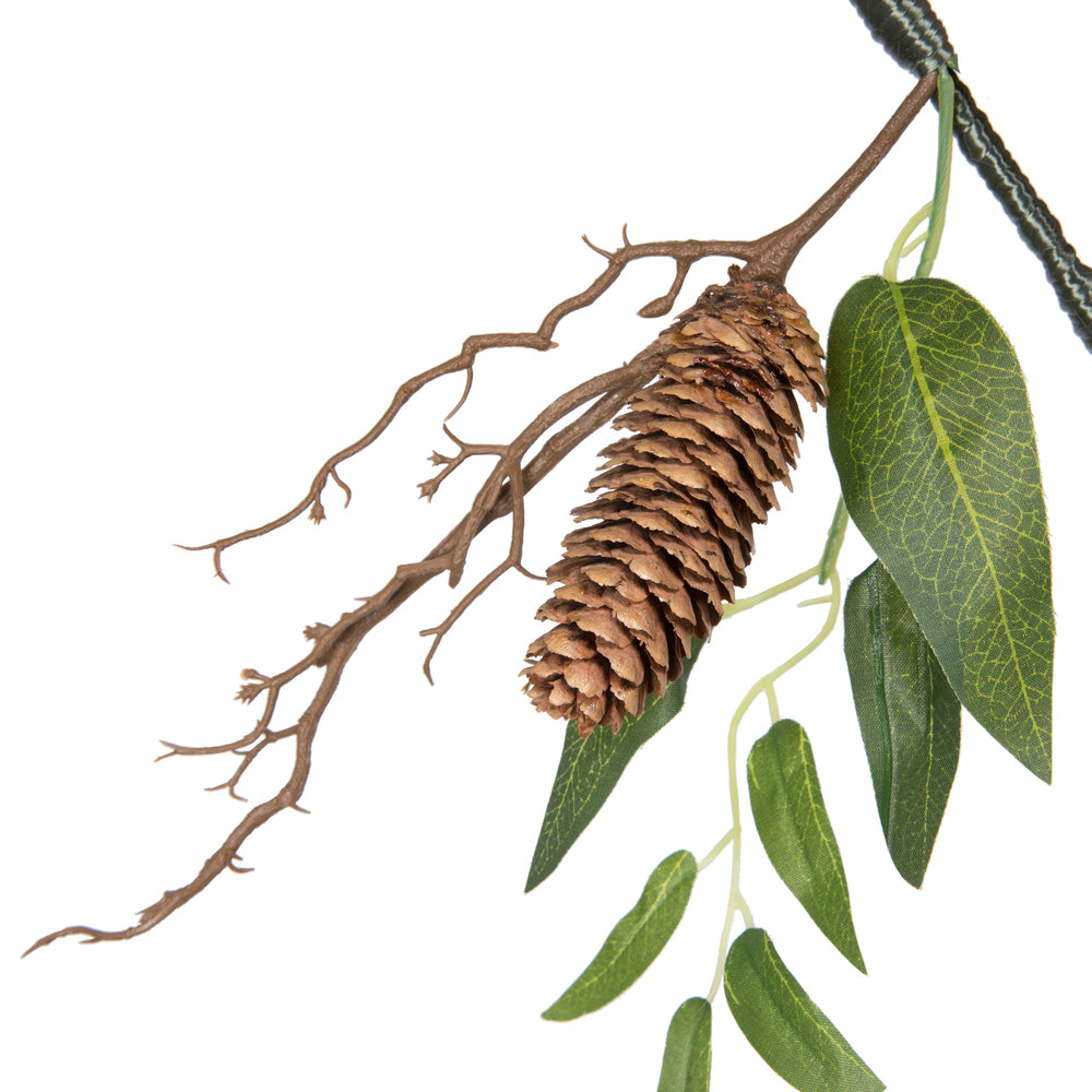 Vickerman 6' x 16" Cedar Pine Cone Twig Artificial Christmas Garland Unlit