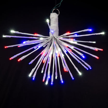Vickerman 80Lt x 16" White Starburst Blue 5mm LED Lights.
