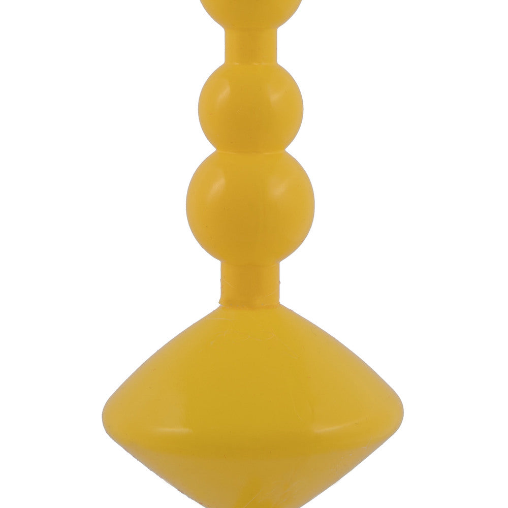 Vickerman 12" Yellow Shiny Cupola Finial. This long finial ornament adds depth and texture to any holiday decorating project. Made with shatterproof plastic. Includes 3 pieces per bag.