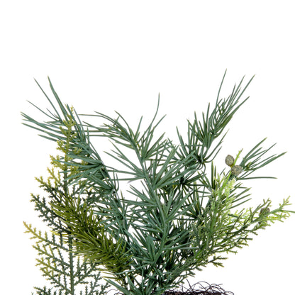 Vickerman 24" Artificial Mixed Fern Cedar Wreath