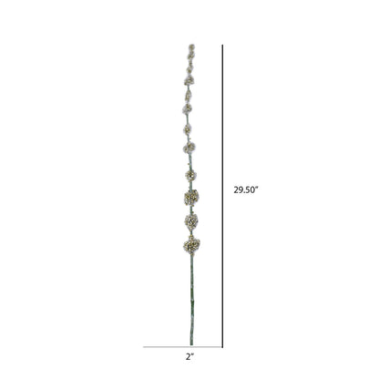 Vickerman 29.5" Artificial Green Pom Pom Spray. Includes 6 sprays per pack.