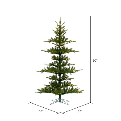 Vickerman 7.5' x 57" Yukon Display Artificial Christmas Tree with Low Voltage 750 LED Lights