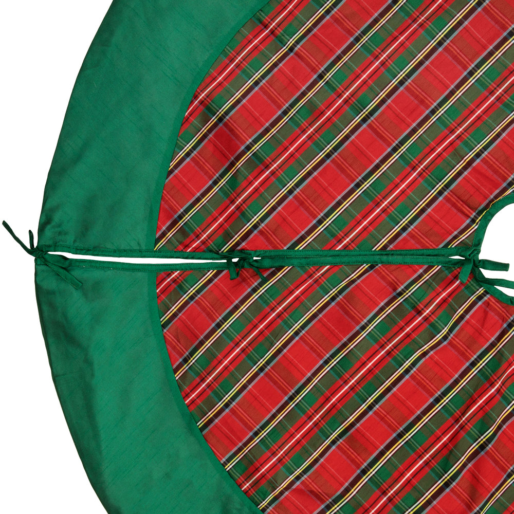 Vickerman 52" Red and Green Plaid Christmas Tree skirt