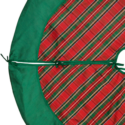 Vickerman 52" Red and Green Plaid Christmas Tree skirt