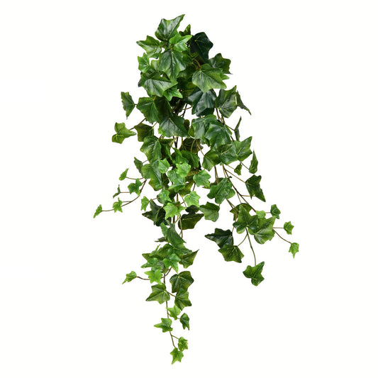 Vickerman 28" Artificial Green Ivy Hanging Bush Pack of 2
