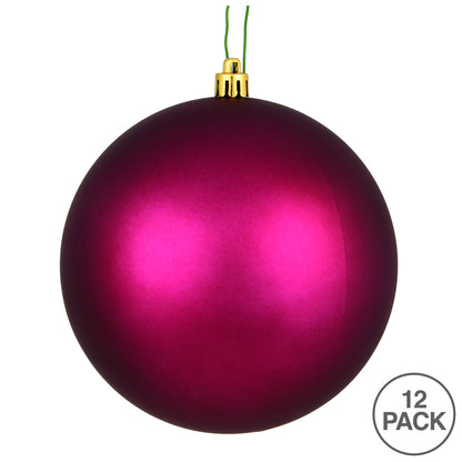 Vickerman 3" Berry Red Matte Ball Ornament 12 per Bag