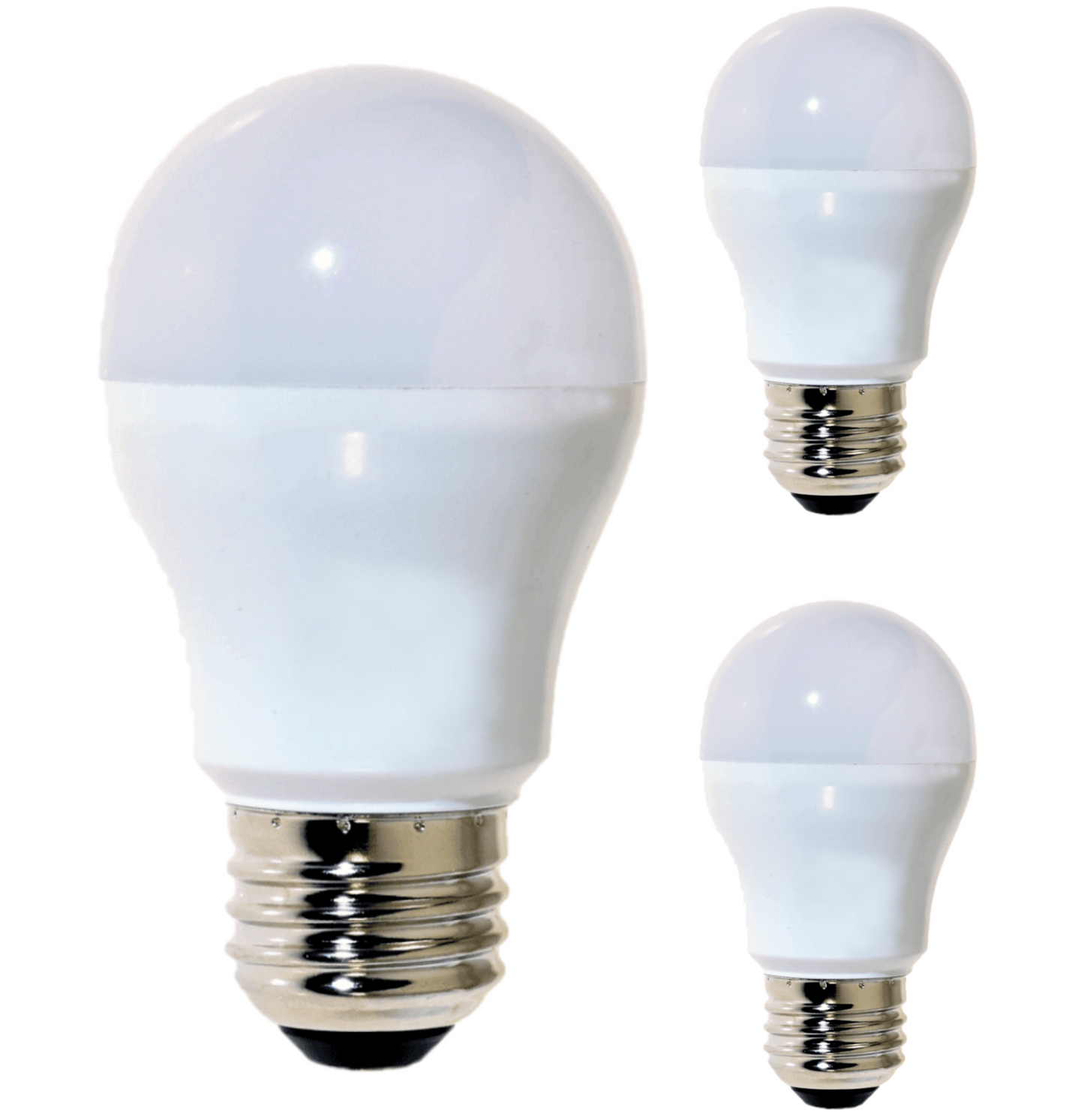 Damar A15 LED Light Bulb 5W 480 Lumen 5000K Bright White E26 Medium Screw Base Home Decorative Small Light Bulb for Ceiling Fan Bedroom 120V Dimmable CRI80 White Finish Pack of 3