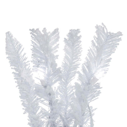 Vickerman 9' x 14" Flocked White Garland  Pure White Single Mold LED Lights.