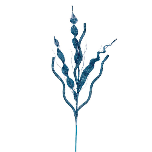 Vickerman 34" Baby Blue Multi Spiral Glitter Spray 4 per bag.