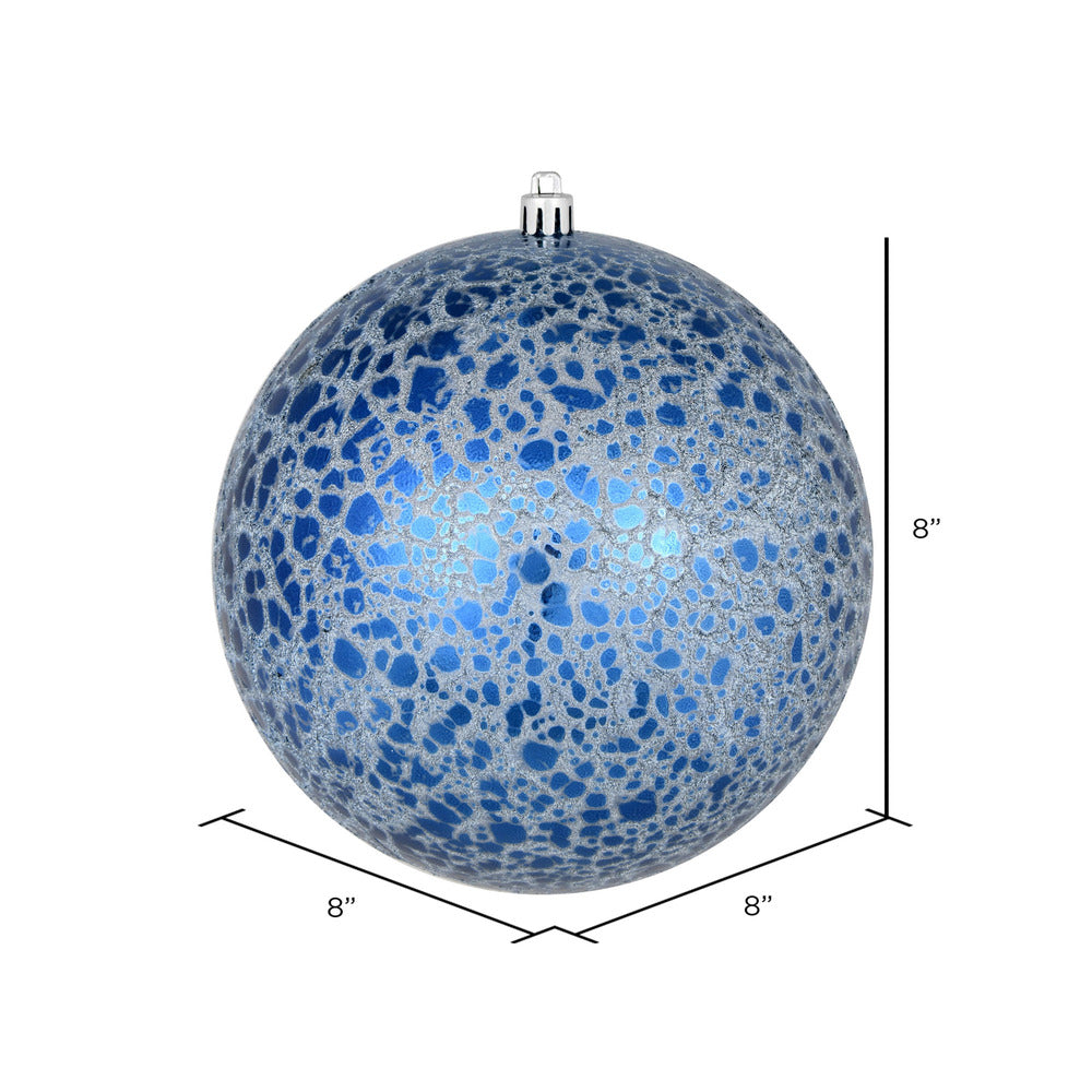 Vickerman 8" Midnight Blue Crackle Ball Ornament