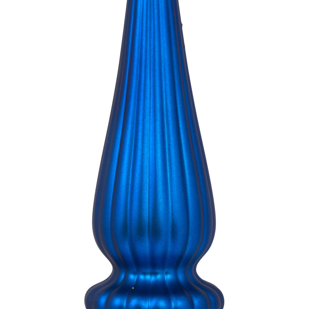 Vickerman 14" Blue Matte Finial Drop Ornament Pack of 2