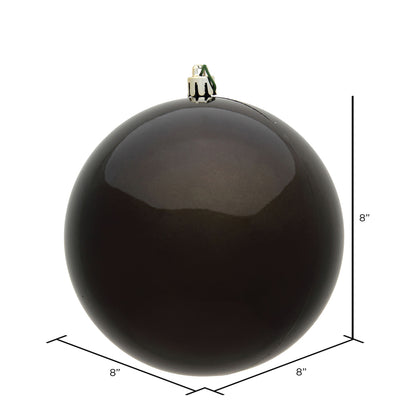 Vickerman 8" Gunmetal Shiny Ball Ornament