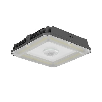 ASD Lighting LED Edge-Lit Canopy with Q-base 60/70/100W 120-277V 0-10V Dimmable 140Lm/W 3000/4000/5000K Black UL DLC Premium