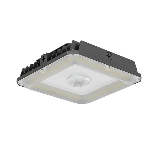 ASD Lighting LED Edge-Lit Canopy with Q-base 60/70/100W 120-277V 0-10V Dimmable 140Lm/W 3000/4000/5000K Black UL DLC Premium
