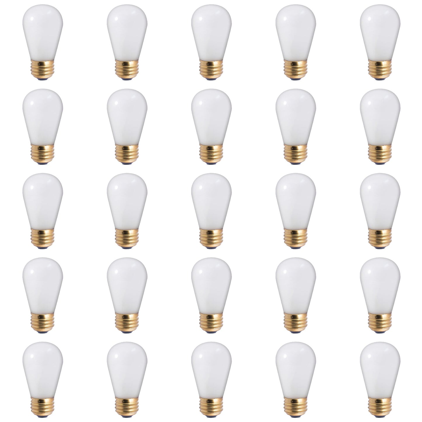 BULBRITE INCANDESCENT S14 MEDIUM SCREW (E26) 11W DIMMABLE LIGHT BULB 2700K/WARM WHITE 25PK (701911)