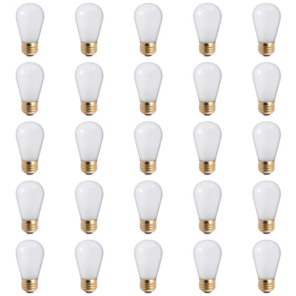 BULBRITE INCANDESCENT S14 MEDIUM SCREW (E26) 11W DIMMABLE LIGHT BULB 2700K/WARM WHITE 25PK (701911)