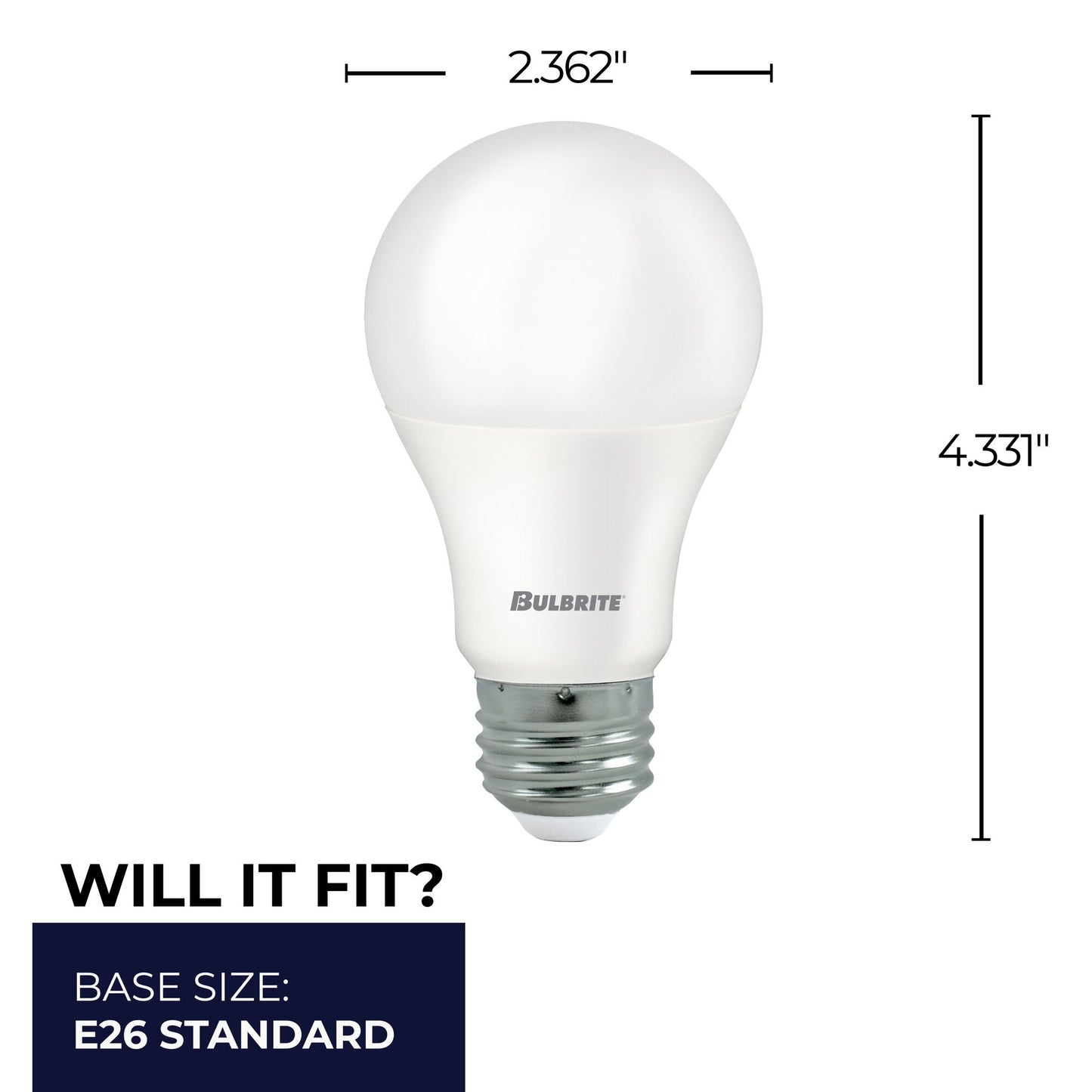 Bulbrite 774257 LED Filament Pack of 25, 9 Watt Dimmable A19 Light Bulb with Frost Finish and Medium Screw E26 Base - 2700K(Warm White Light), 800 lumens