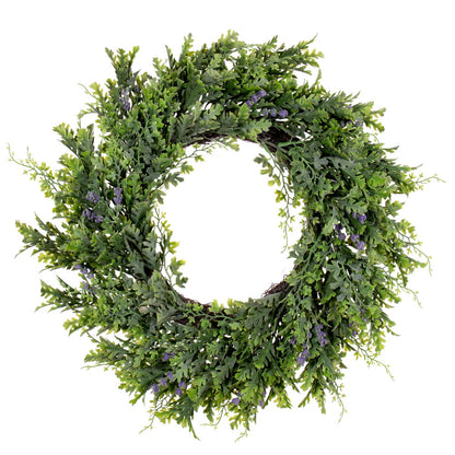 Vickerman 18" Green Artificial Senecio Cineraria Wreath.