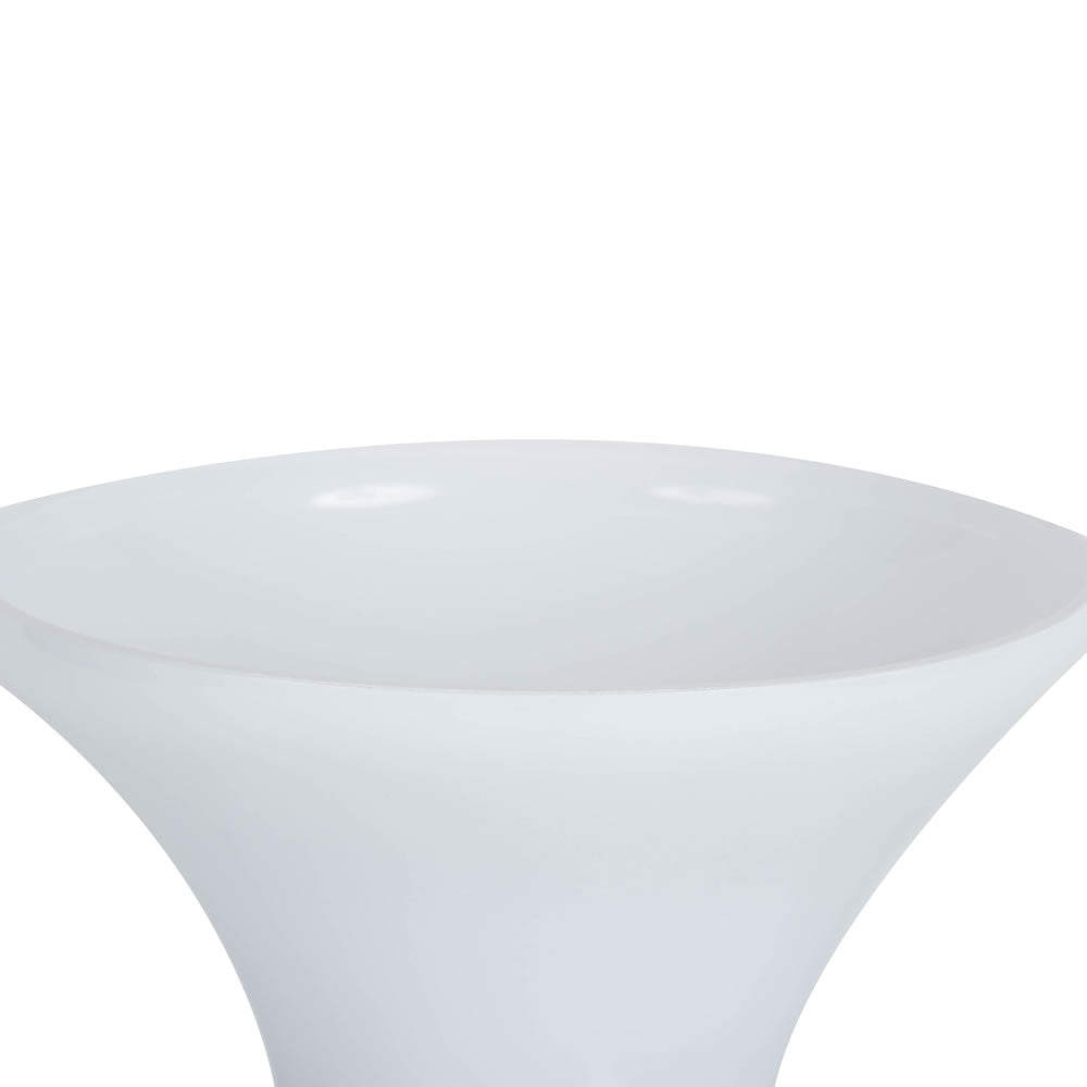 Vickerman 9" White Gourd Glass Container