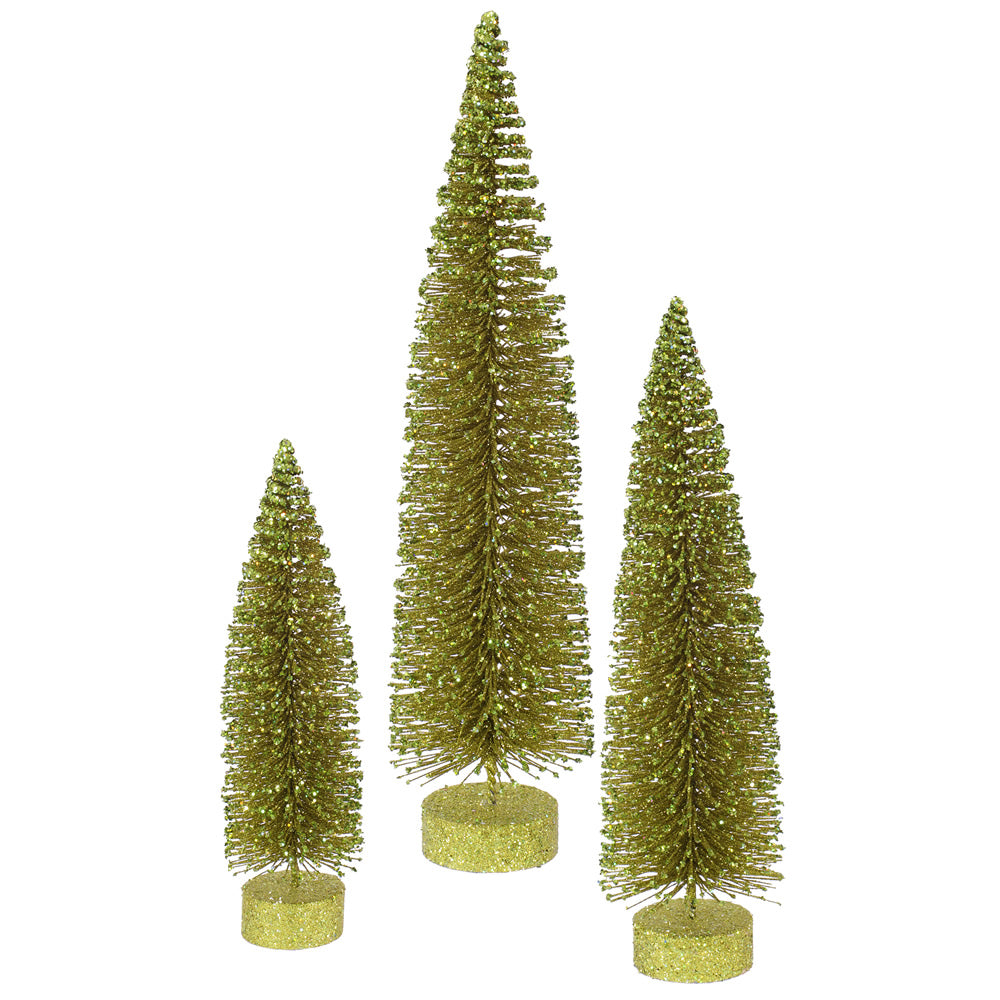 Vickerman 12"-16"-20" Olive Glitter Oval Artificial Christmas Tree Unlit