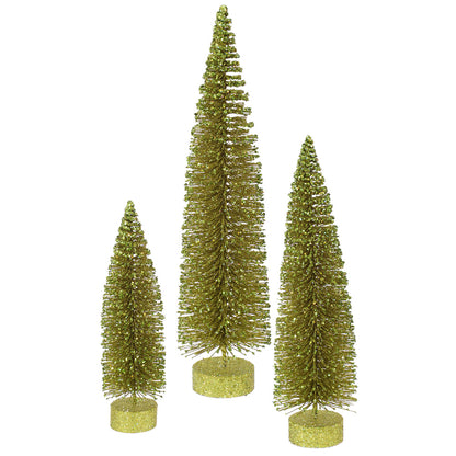 Vickerman 12"-16"-20" Olive Glitter Oval Artificial Christmas Tree Unlit