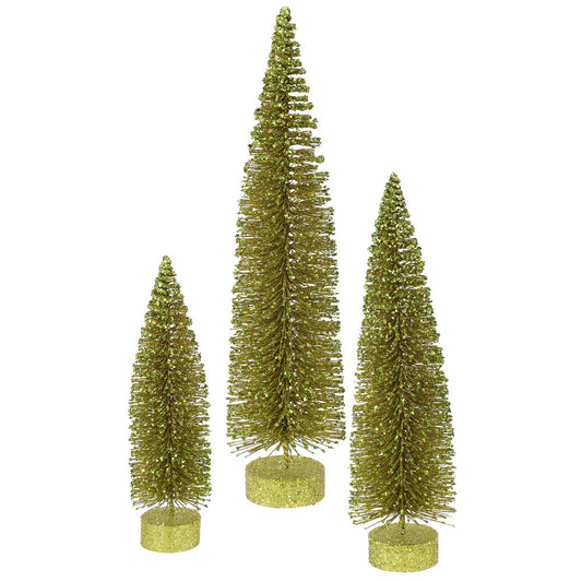 Vickerman 12"-16"-20" Olive Glitter Oval Artificial Christmas Tree Unlit