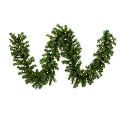 Vickerman 9' Douglas Fir Artificial Christmas Garland Warm White LED Lights