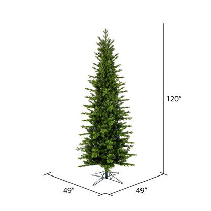 Vickerman 10' x 49" Moutauk Pine Artificial Christmas Pencil Tree Unlit