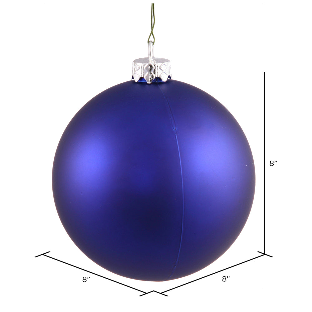 Vickerman 8" Cobalt Matte Ball Ornament