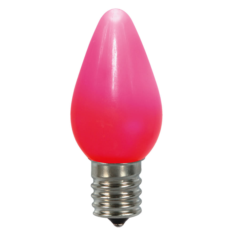 Vickerman C7 Ceramic LED Pink Twinkle Bulb  Nickel Base 120V .6 Watts 25 Bulbs per bag