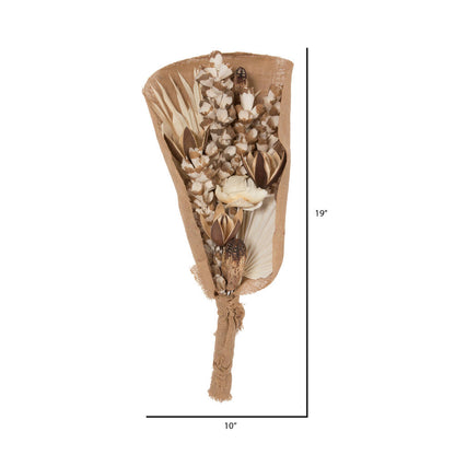 Vickerman Natural Botanicals 19" Bleached Palm Assorted Bouquet. Realistic Looking Botanicals.
