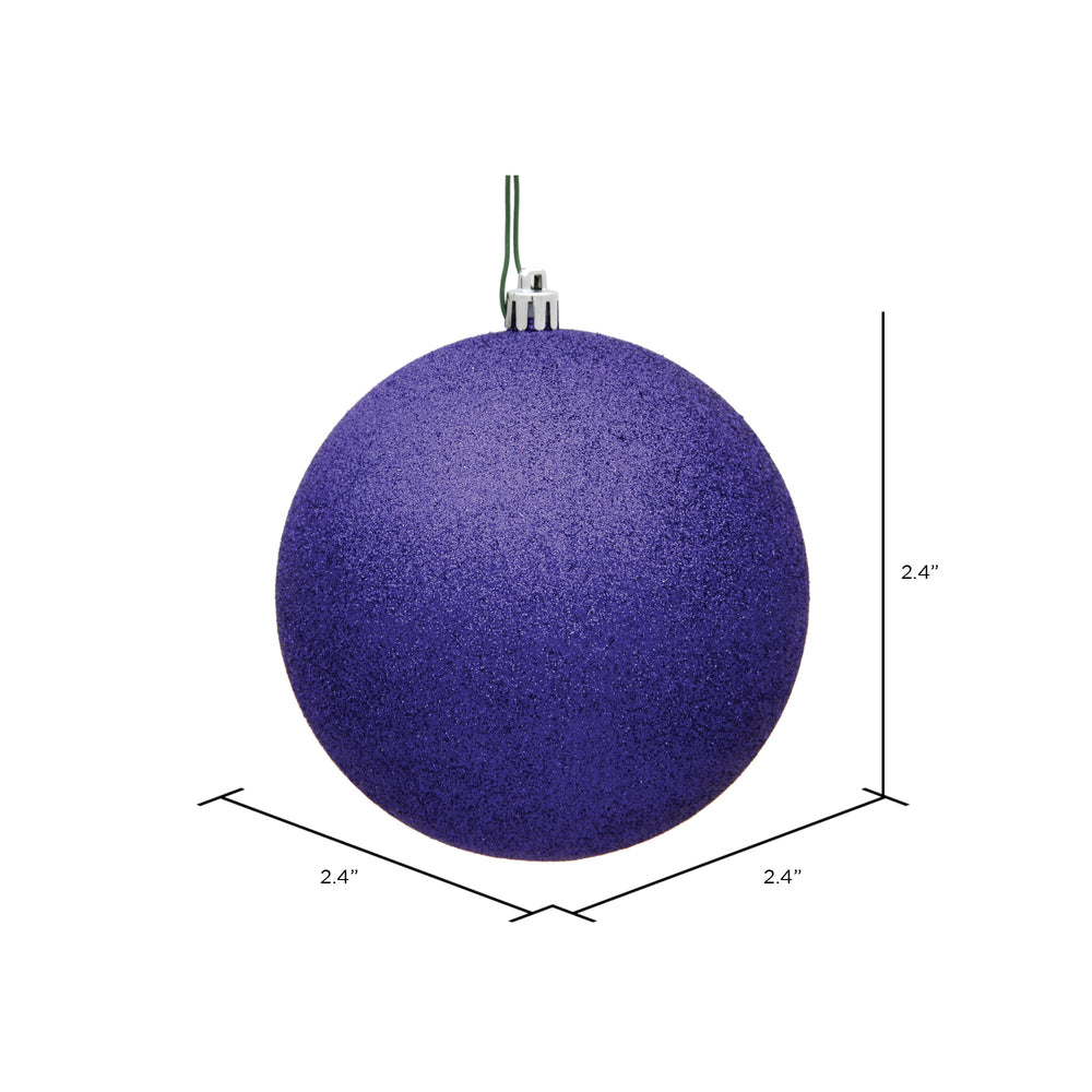 Vickerman 2.4" Purple Glitter Ball Ornament 24 per Bag