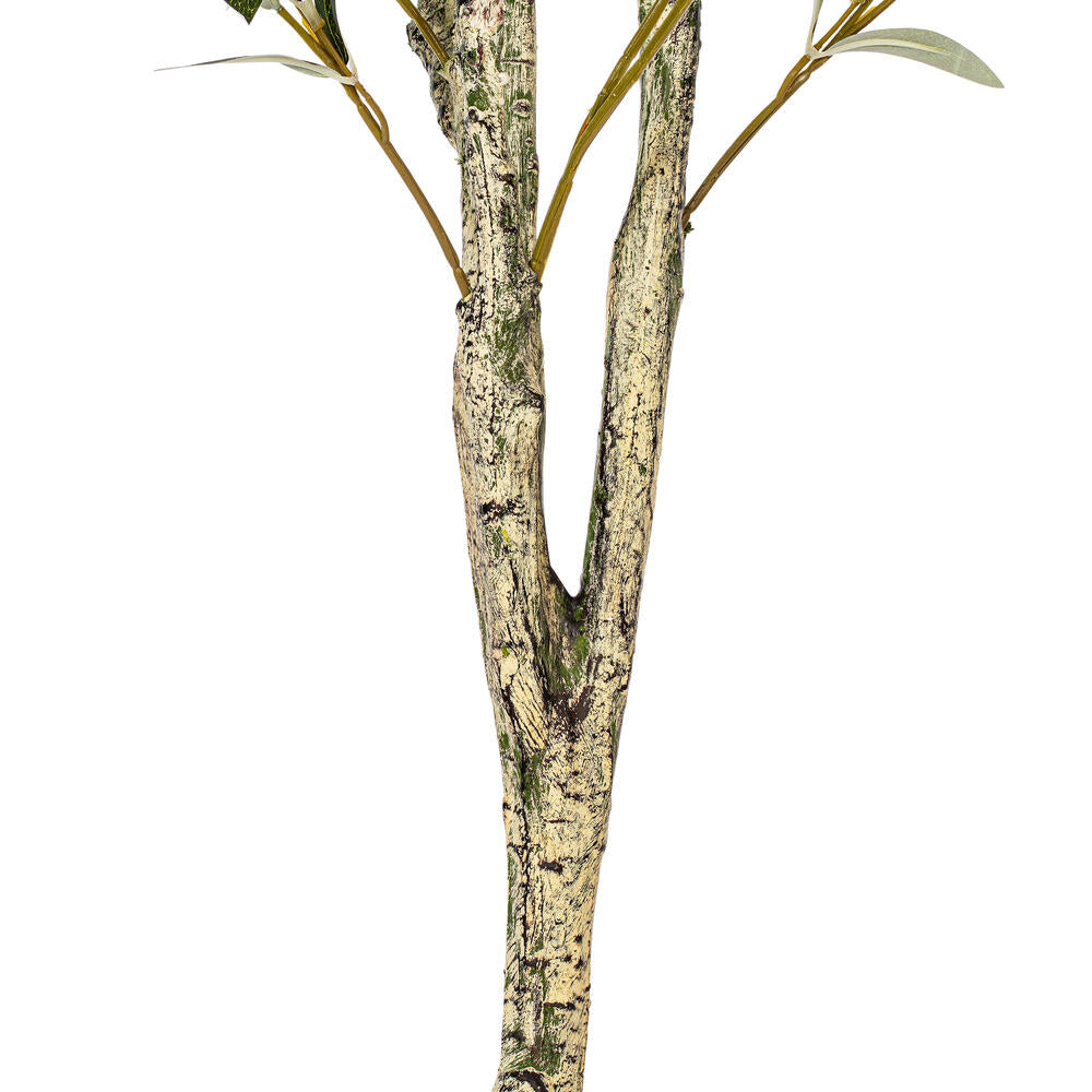 Vickerman 60" Artificial Green Olive Tree in Black Planters Pot.