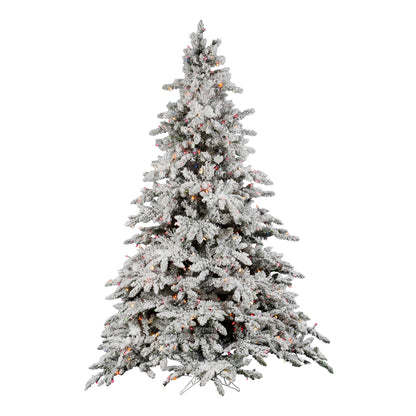 Vickerman 6.5' Flocked Utica Fir Artificial Christmas Tree Multi-Colored LED Lights