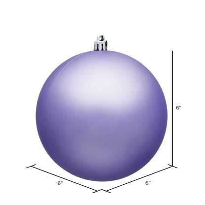 Vickerman 6" Lavender Matte Ball Ornament 4 per Bag