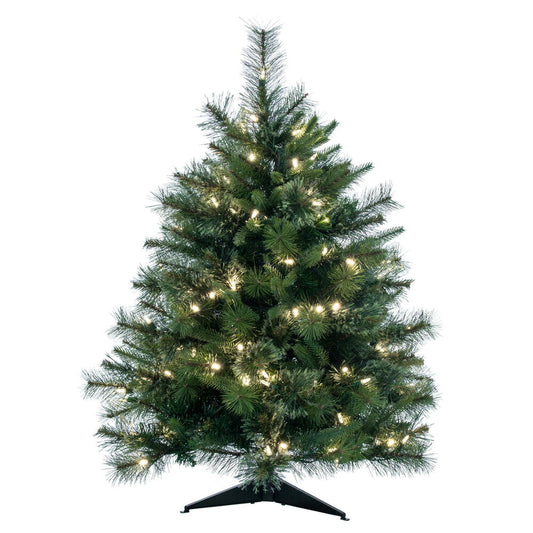 Vickerman 3' Cashmere Pine Artificial Christmas Tree Warm White Dura-Lit® LED Lights