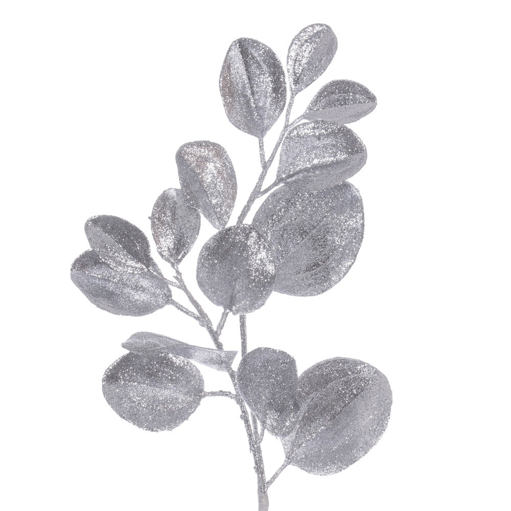 Vickerman 6' Silver Artificial Dogwood Glitter Garland.