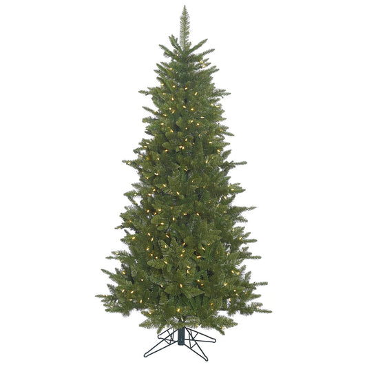 Vickerman 7.5' Durango Spruce Slim Artificial Christmas Tree, Warm White Dura-Lit® LED Lights