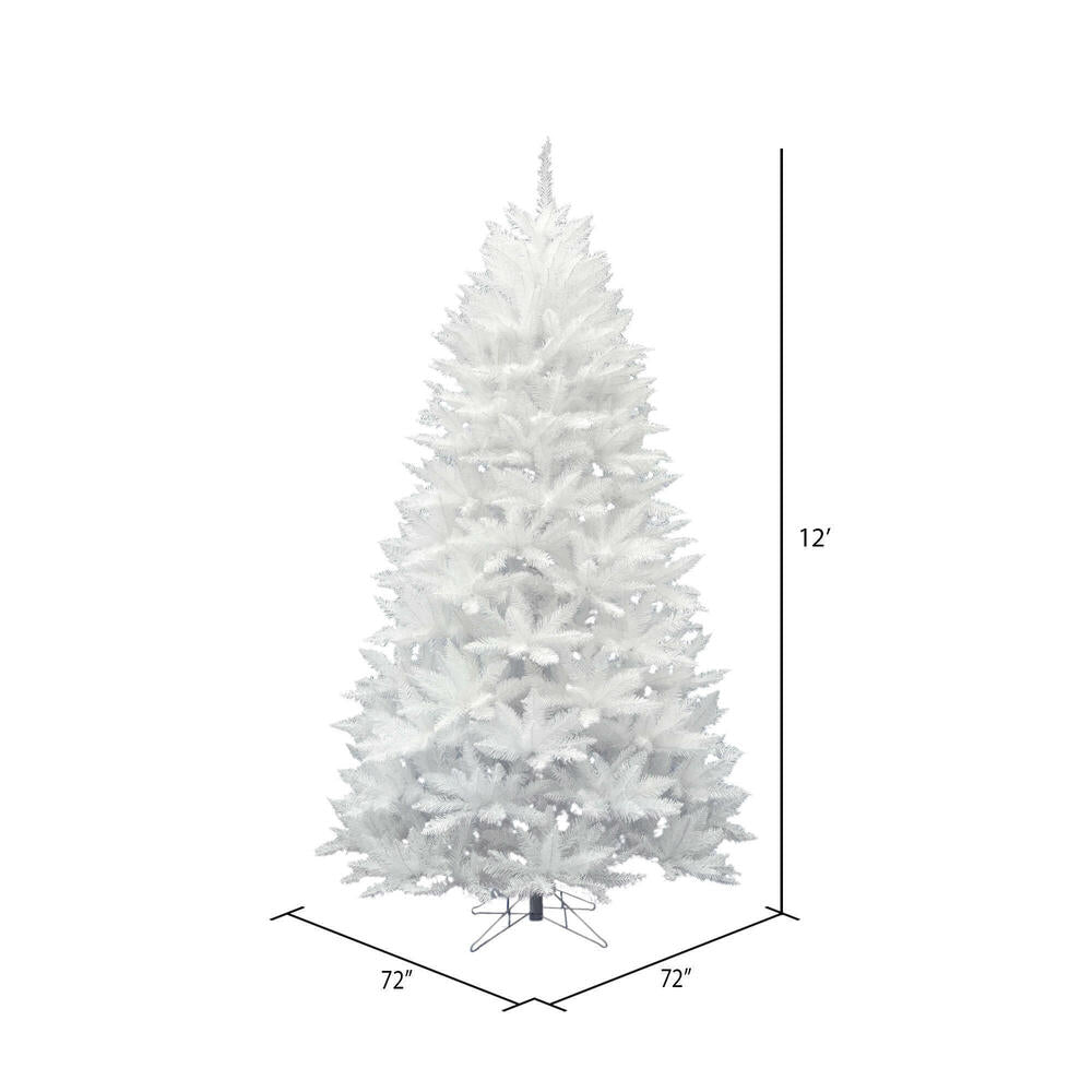 Vickerman 12' Sparkle White Spruce Artificial Christmas Tree Unlit