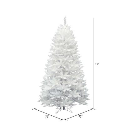 Vickerman 12' Sparkle White Spruce Artificial Christmas Tree Unlit