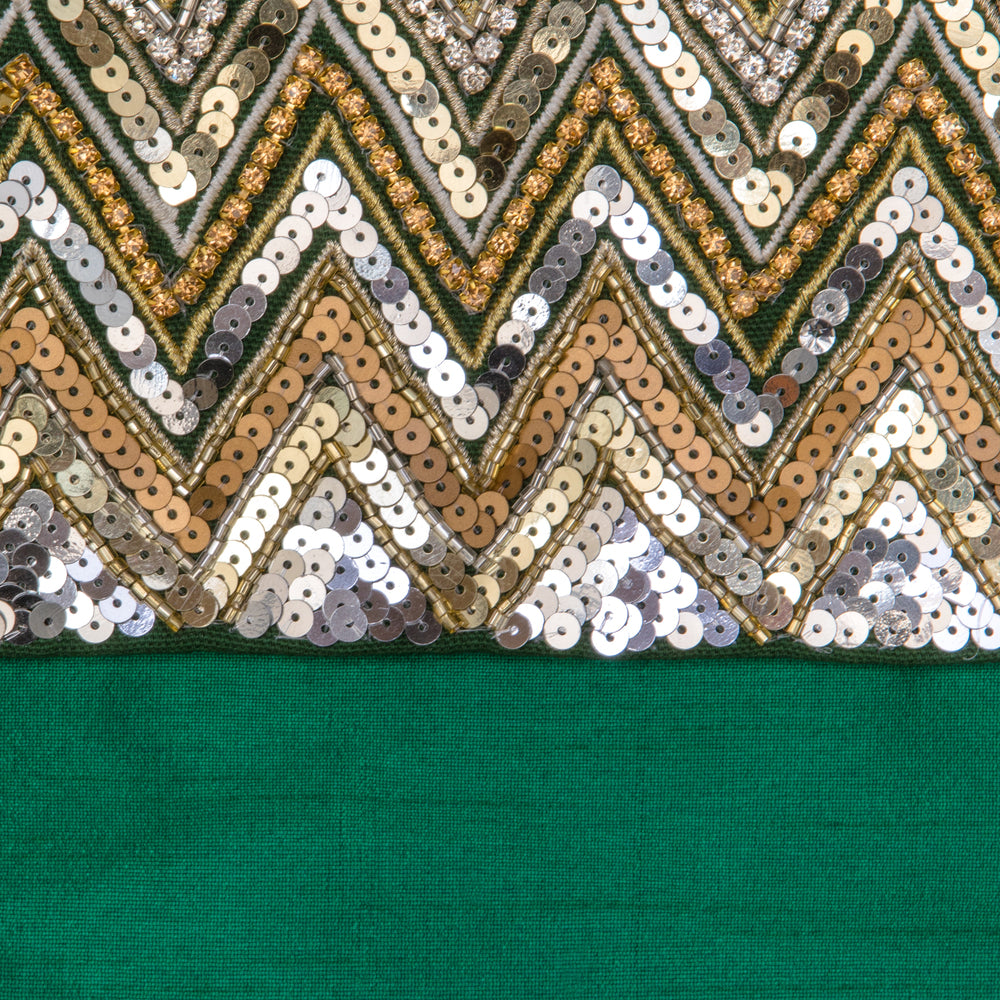 Vickerman 19" Green Chevron Sequin Christmas Stocking