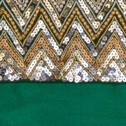 Vickerman 19" Green Chevron Sequin Christmas Stocking