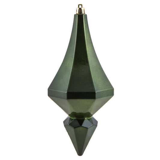 Vickerman 8" Moss Green Candy Finish Diamond Finial Ornament Pack of 2