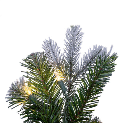 Vickerman 30" Frosted Douglas Fir Artificial Pre-Lit Wreath with Warm White LED Mini Lights.