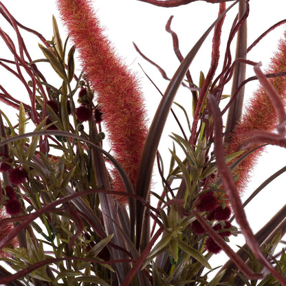 Vickerman 27" Artificial Burgundy Euphoria Onion Grass Bush.