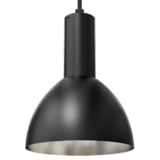 Westgate Cmc4 14In Dome Shade, Black/Silver, Commercial Indoor Lighting, 22W/37W/56W/75W, 137 Lumens/W, 40K/50K, Black+Silver Finish