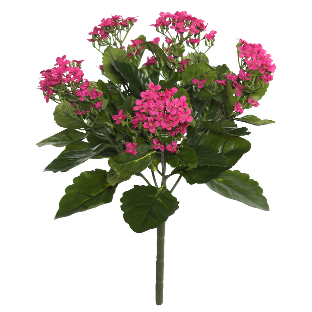 Vickerman 17.25" Artificial Hot Pink Kalanchoe Bush.