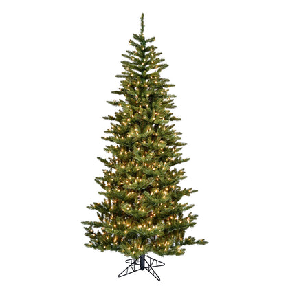 Vickerman 7.5' x 45" Slim Natural Fraser Fir Artificial Christmas Tree Clear Dura-lit Lights