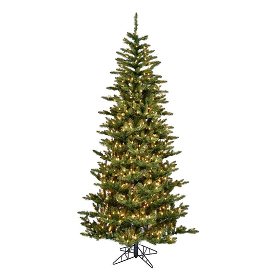 Vickerman 7.5' x 45" Slim Natural Fraser Fir Artificial Christmas Tree Clear Dura-lit Lights
