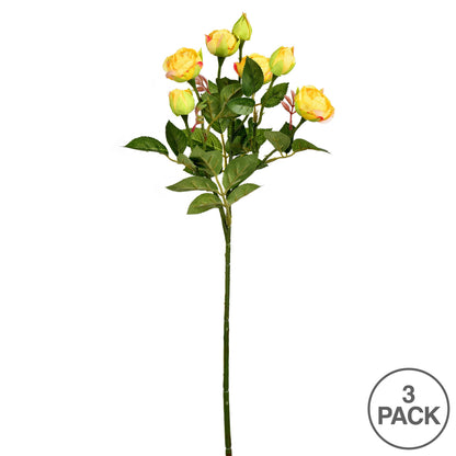 Vickerman 20.5'' Artificial Tea Rose Spray. Includes 3 sprays per pack.